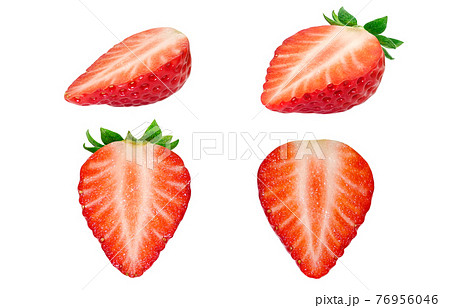 Strawberry Strawberry Illustration Real Cut Stock Illustration