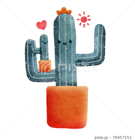 Cactus Mom and Her Child on Arm 76957552