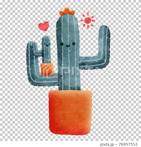 Cactus Mom and Her Child on Arm 76957552