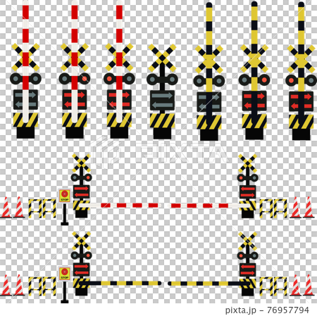 踏切のアイコン・ベクターのイラスト素材 76957794