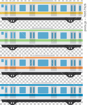 Illustration material set for trains, trains, and subways Illustration material set for trains, trains, and subways 76957926