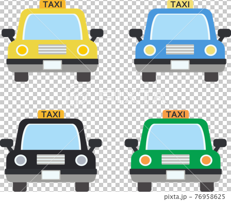 TAXI / taxi illustration material set vector 76958625
