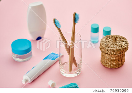 Oral care products, macro view, nobody 76959096