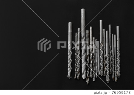 Set of borers, grey background, nobody 76959178