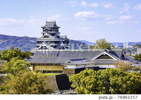 順調に復旧工事が進む熊本城（2021年3月22日撮影） 76963257