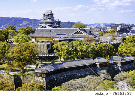 順調に復旧工事が進む熊本城(2021年3月22日撮影) 順調に復旧工事が進む熊本城(2021年3月22日撮影) 76963259