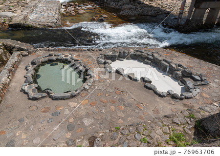 奥津温泉 春 美作三湯 岡山県 足湯 奥津温泉 春 美作三湯 岡山県 足湯 76963706