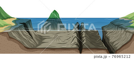 Mariana trench undersea landscape Mariana trench undersea landscape 76965212