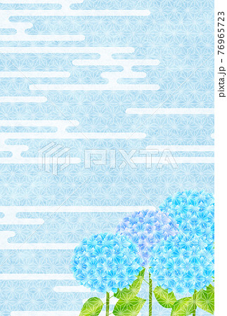 あじさい　梅雨　花　背景 76965723