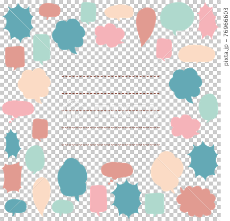 Colorful letter frame with dialogue balloons No... - Stock Illustration ...
