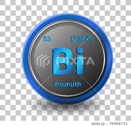 Bismuth chemical element. Chemical symbol with atomic number and atomic mass. Bismuth chemical element. Chemical symbol with atomic number and atomic mass. 76966771