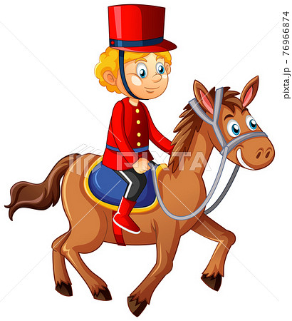 King's man riding horse cartoon character on white background King's man riding horse cartoon character on white background 76966874