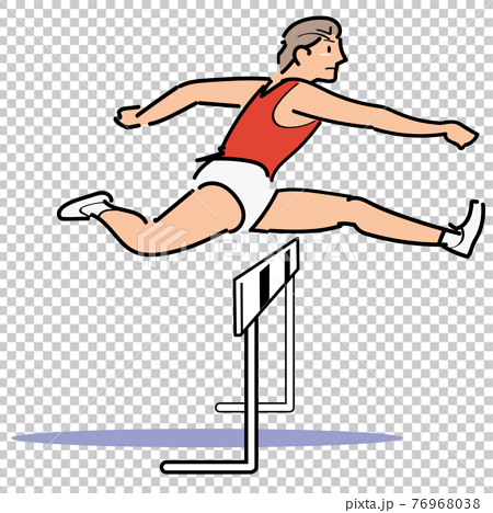 Hurdling Jump-Side View - Stock Illustration [76968038] - PIXTA