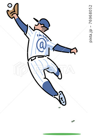 野球におけるファインプレーのイラスト素材
