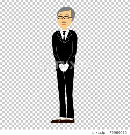 Elderly man attending a funeral Elderly man attending a funeral 76969013