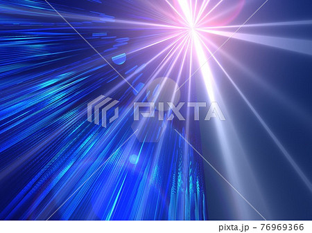 光　光線　情報　通信　デジタル　先端　イメージ　背景 76969366