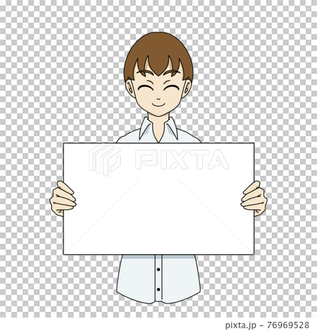 A man with a board smiles A man with a board smiles 76969528