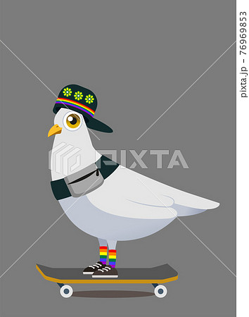 White pigeon mascot concept design for LGBT active life. White pigeon mascot concept design for LGBT active life. 76969853