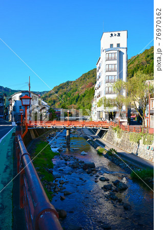 湯村温泉　繁栄橋　春来川　新温泉町 76970162