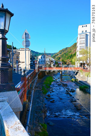 湯村温泉　繁栄橋　春来川　新温泉町 76970163