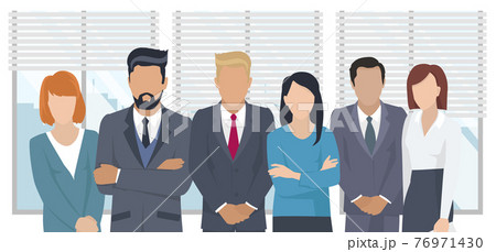 Business team ready to work. Teamwork. Coworkers characters communication. Team building 76971430
