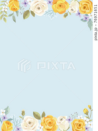 黄色のバラフレーム 76971651