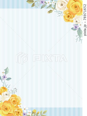 黄色のバラフレーム 黄色のバラフレーム 76971652