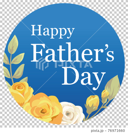 Father's day yellow rose frame 76971660