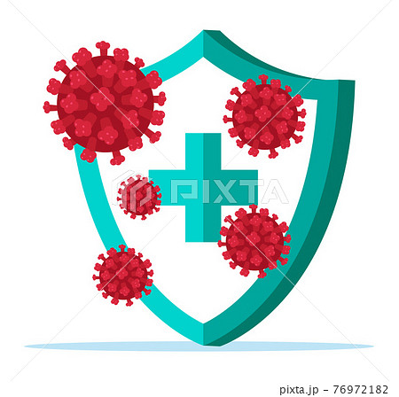 Security Shield For Virus Protection のイラスト素材