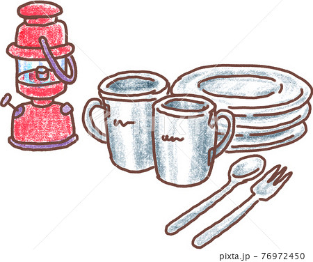 アウトドア用品__クレヨン風 76972450