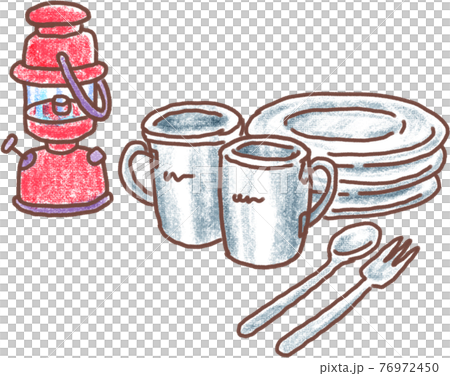 アウトドア用品__クレヨン風 76972450