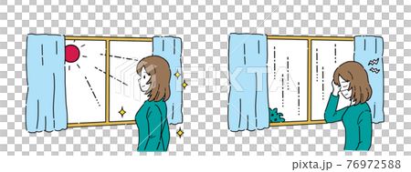 健康和不健康女性的插圖 76972588