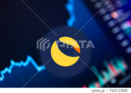 Terra LUNA Cryptocurrency. Bitcoin coin growth chart on the exchange, chart Terra LUNA Cryptocurrency. Bitcoin coin growth chart on the exchange, chart 76972886