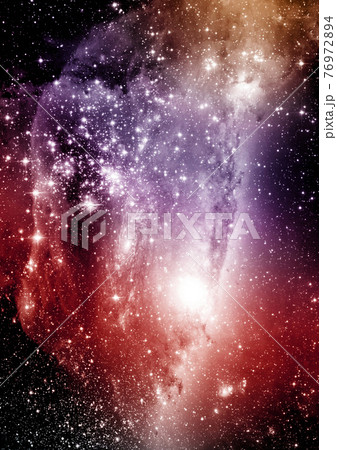 galaxy in a free space. 3D rendering 76972894
