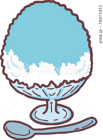 かき氷_ブルーハワイ かき氷_ブルーハワイ 76972952