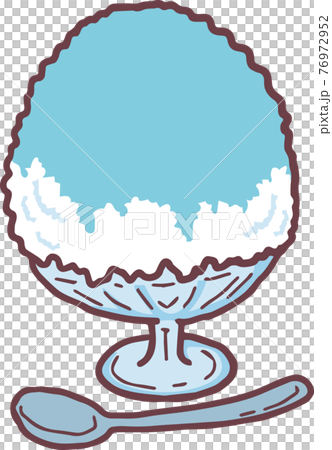 かき氷_ブルーハワイ かき氷_ブルーハワイ 76972952