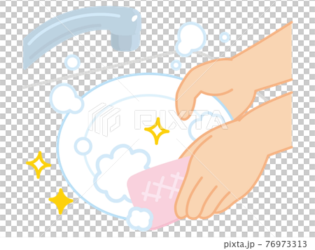 用海綿洗碗的手洗碗 用海綿洗碗的手洗碗 76973313