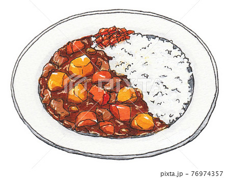 手描き飲食メニュー カレーライスのイラスト素材 手描き飲食メニュー カレーライスのイラスト素材