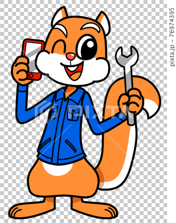 Squirrel B with a tool - Stock Illustration [76974395] - PIXTA