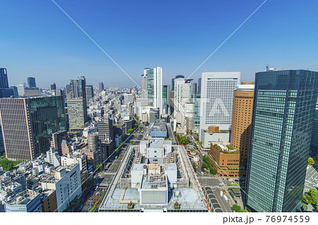 大阪駅前第三ビル展望台からの景色 朝 大阪駅前第三ビル展望台からの景色 朝 76974559