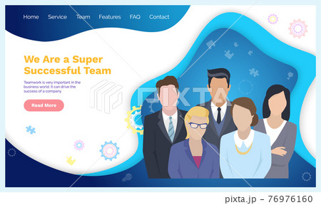Business team ready to work. Teamwork. Coworkers characters communication. Team building Business team ready to work. Teamwork. Coworkers characters communication. Team building 76976160