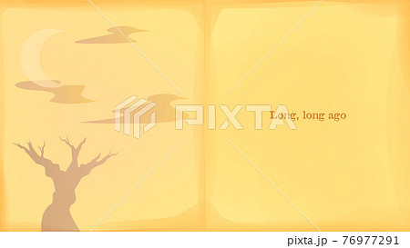 童話の世界 絵本のはじまりのページのイラスト素材