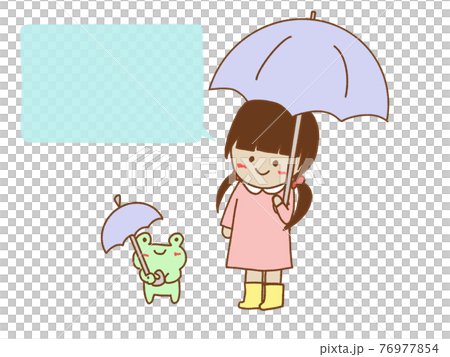 A girl holding an umbrella, a balloon A girl holding an umbrella, a balloon 76977854