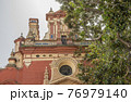 Historic buildings and monuments of Seville, Spain. hands. Statue. Iglesia del Divino Salvador 76979140