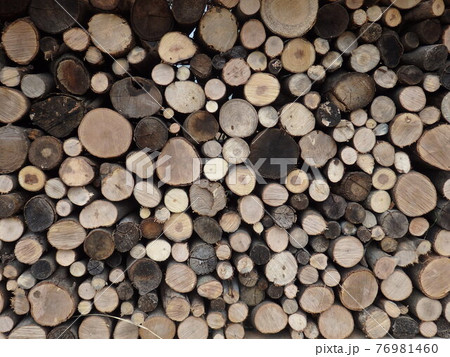 薪棚の薪 76981460