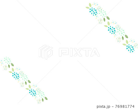 梅雨の日のアジサイフレーム 76981774