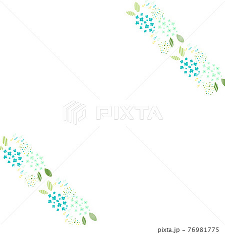 梅雨の日のアジサイフレーム 76981775