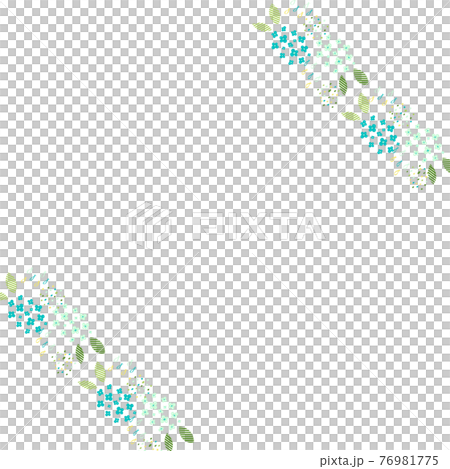 梅雨の日のアジサイフレーム 76981775