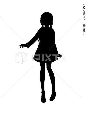 young girl silhouette