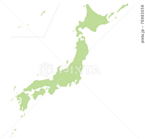 日本地図のイラスト素材 県境なし のイラスト素材